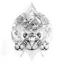 Gemini Tigger Garfield tattoo design idea