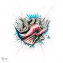 Broken bone tattoo design idea