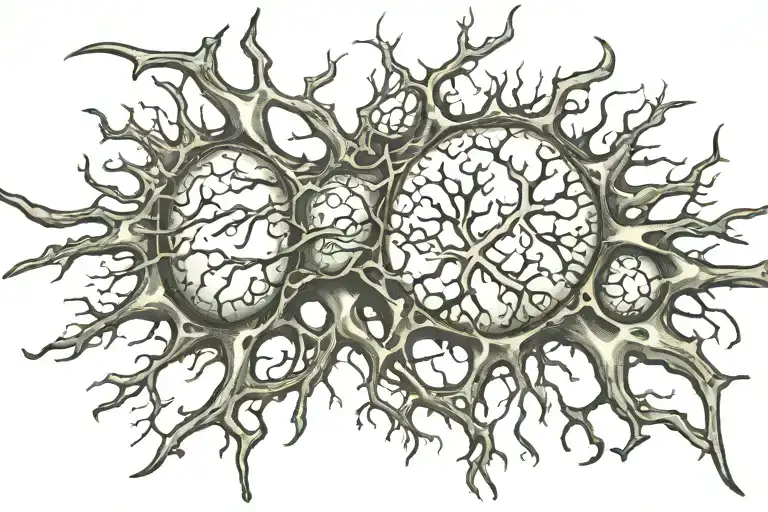 1 Neuron with spike with a name "praves"  tattoo design idea