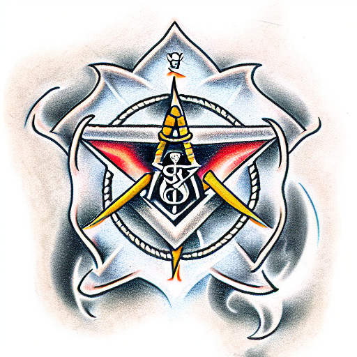 Freemason Firefighter Cross tattoo design idea