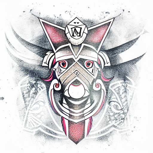 Masonic Warthog Warrior tattoo design idea