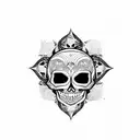 Skull tattoo design idea