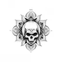 Skull tattoo design idea