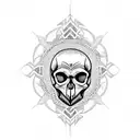 Skull tattoo design idea