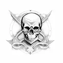 Skull tattoo design idea