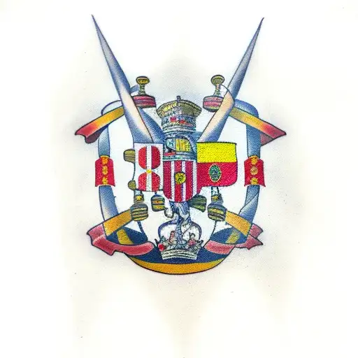 Spain and Lebanon  tattoo design idea