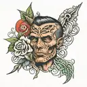 man with chest tattoo tattoo design idea