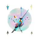 Bird sagittarius tattoo design idea