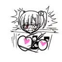 A split heart with a crying eye inside tattoo design idea