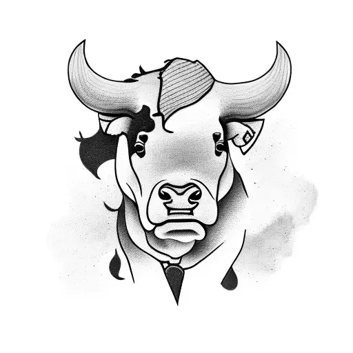 memories with bull and broken heart and 28th may 2017 tattoo design idea
