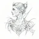 left collar bone fractured tattoo design idea