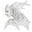 left collar bone fractured tattoo design idea