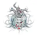 Devil's fork with ivy underground tattoo design idea