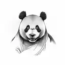 panda in BMW tattoo design idea