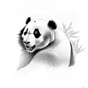 panda in BMW tattoo design idea