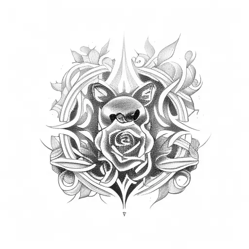 "Vea, Puto deus fio" Latin phrase tattoo design idea