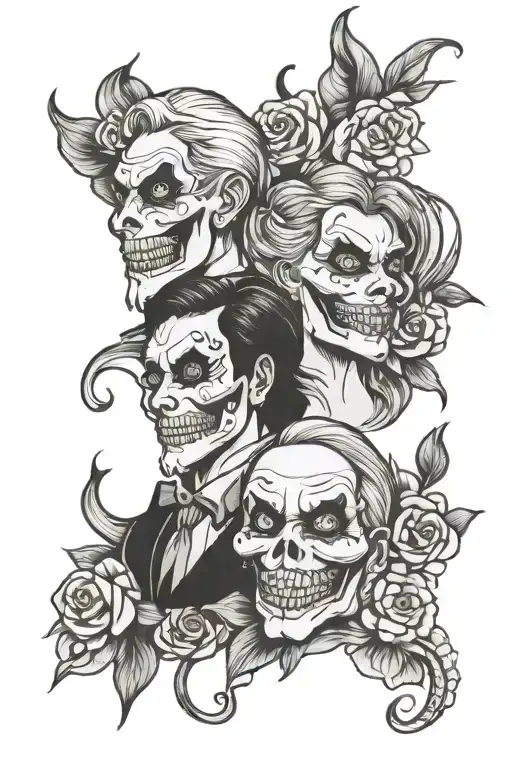 smile now cry later tattoo design idea