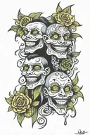 smile now cry later tattoo design idea