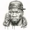 50 cent never die 9 shots tattoo design idea