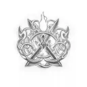 Trident tattoo design idea