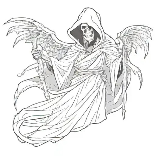 ghetto grim reaper tattoo design idea