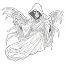 ghetto grim reaper tattoo design idea