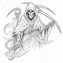 ghetto grim reaper tattoo design idea