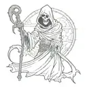 ghetto grim reaper tattoo design idea