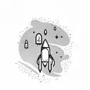 rocket ship blowing out smoke forearm tattoo design idea