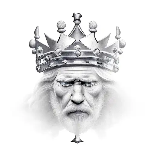 king chess piece with alzheimers ribbon tattoo design idea