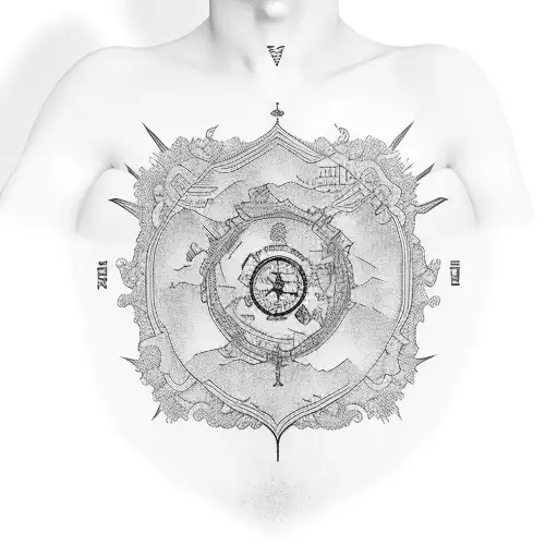 vietnam map chest tattoo tattoo design idea