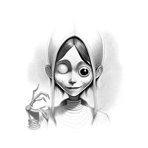 coraline  tattoo design idea