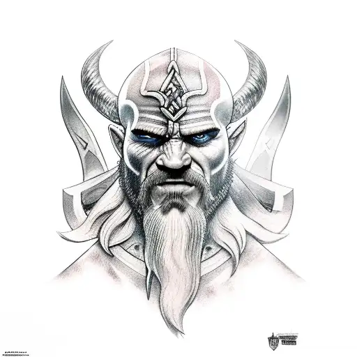 vikingo kratos tattoo design idea