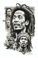 bob marley malcolm X martin lukther king mike tyson tattoo design idea