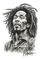 bob marley malcolm X martin lukther king mike tyson tattoo design idea