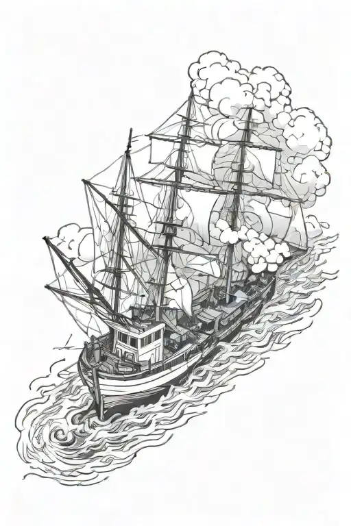 burn the boats tattoo design idea