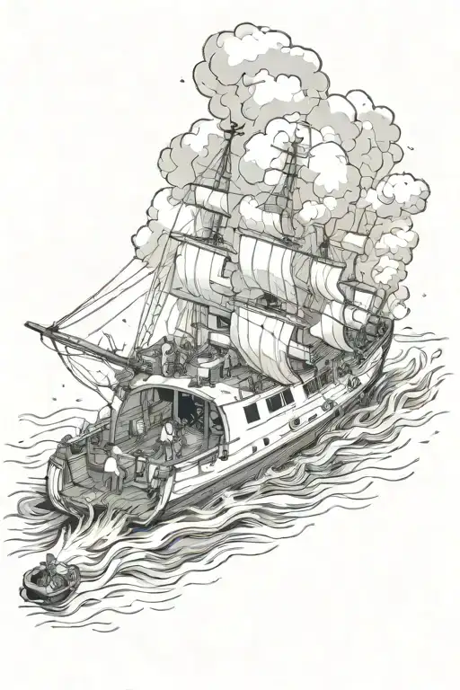 burn the boats tattoo design idea