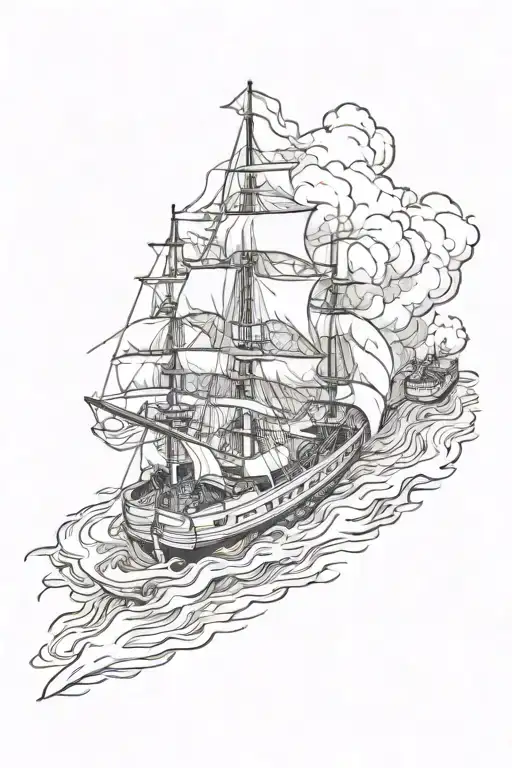 burn the boats tattoo design idea