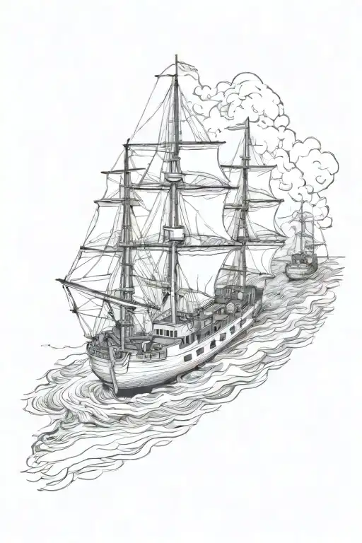 burn the boats tattoo design idea