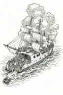 burn the boats tattoo design idea