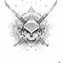 garden warrior  tattoo design idea