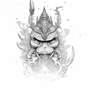 garden warrior  tattoo design idea