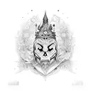 garden warrior  tattoo design idea