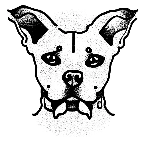 English Staffy  tattoo design idea