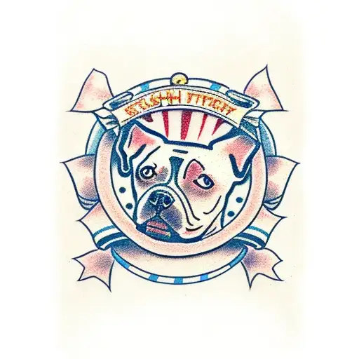 English Staffy  tattoo design idea