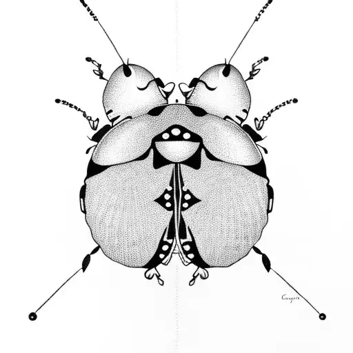 charley harper ladybug tattoo design idea