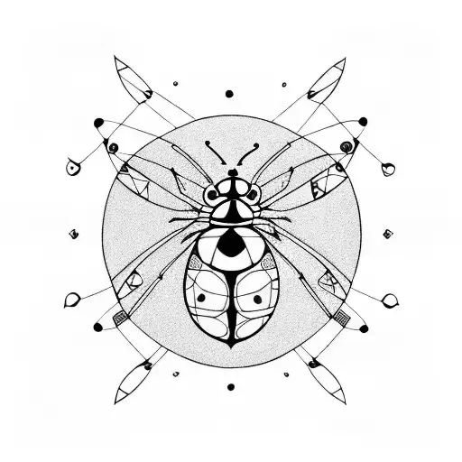 charley harper ladybug tattoo design idea