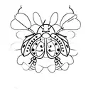charley harper ladybug tattoo design idea