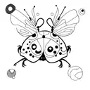 charley harper ladybug tattoo design idea