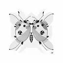 charley harper ladybug tattoo design idea